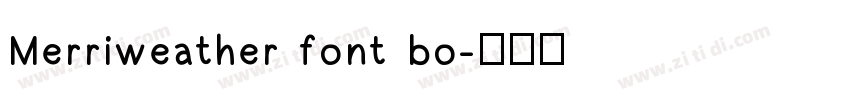 Merriweather font bo字体转换